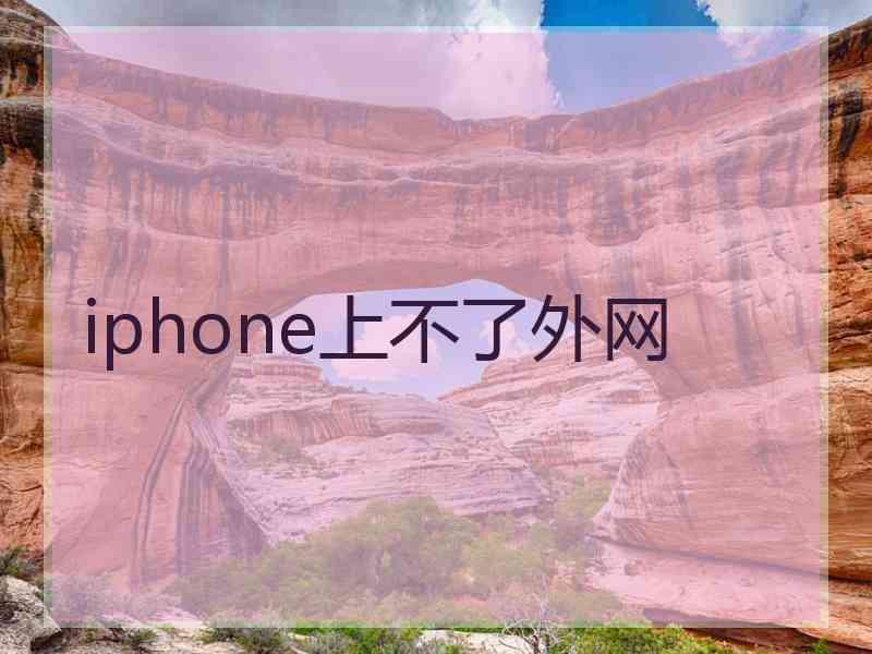 iphone上不了外网