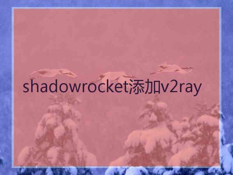 shadowrocket添加v2ray