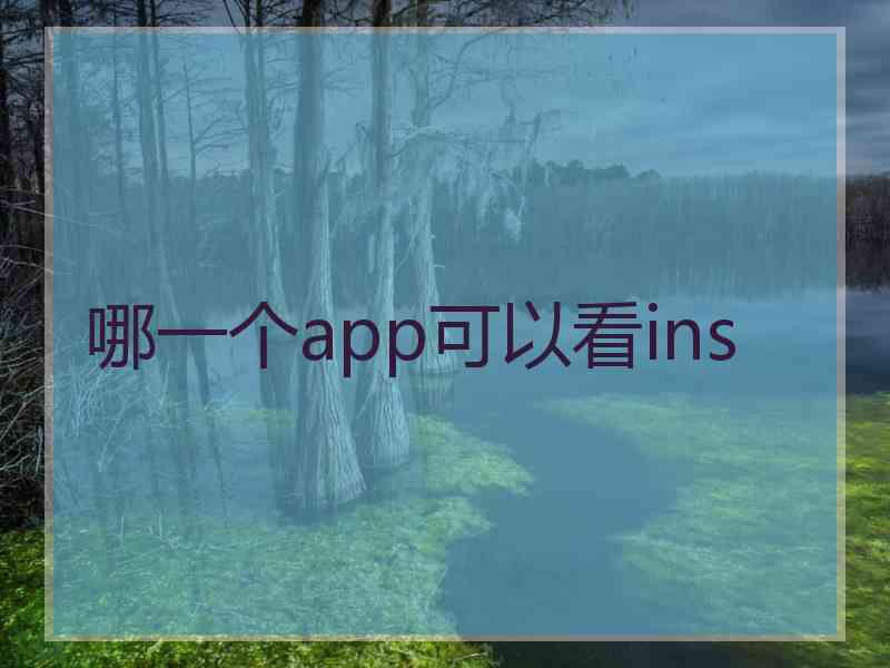 哪一个app可以看ins