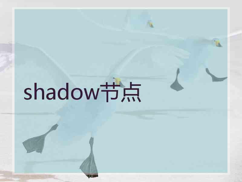 shadow节点