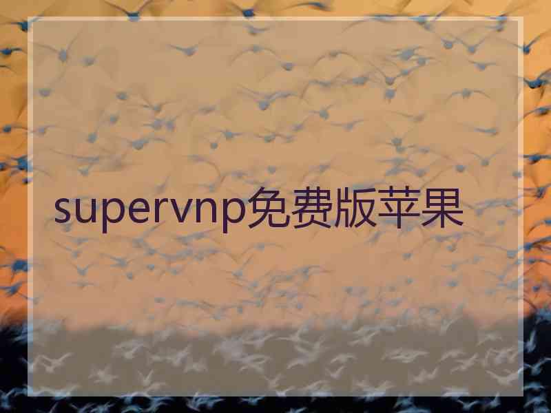 supervnp免费版苹果