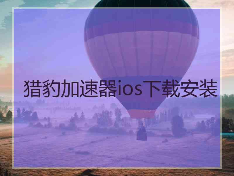 猎豹加速器ios下载安装