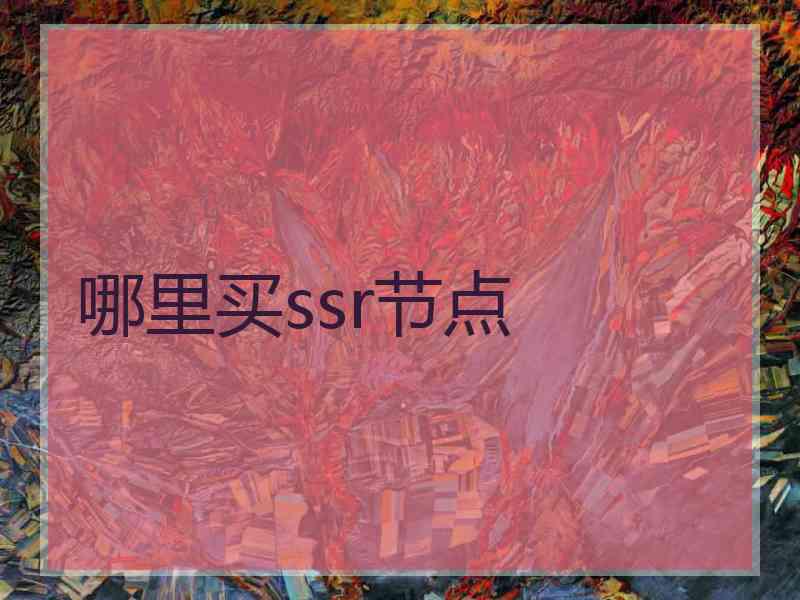 哪里买ssr节点