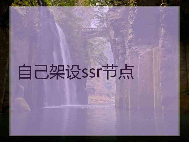 自己架设ssr节点