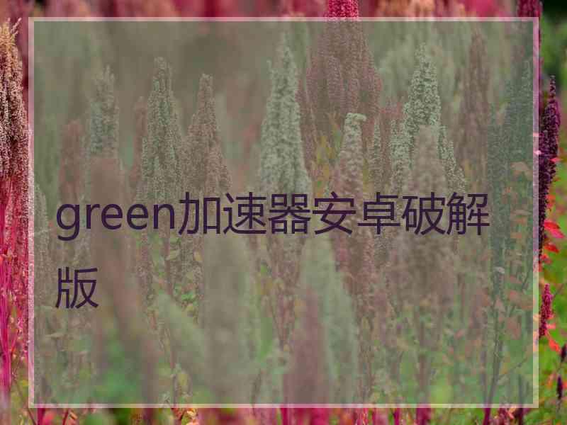 green加速器安卓破解版